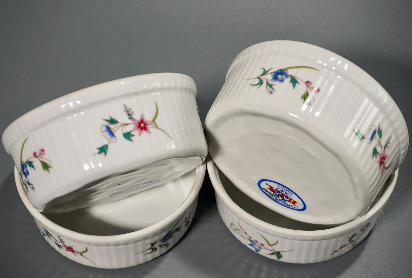 Cordon Bleu Ramekins French Porcelain Cookware Lot of 4 (1 of 5)