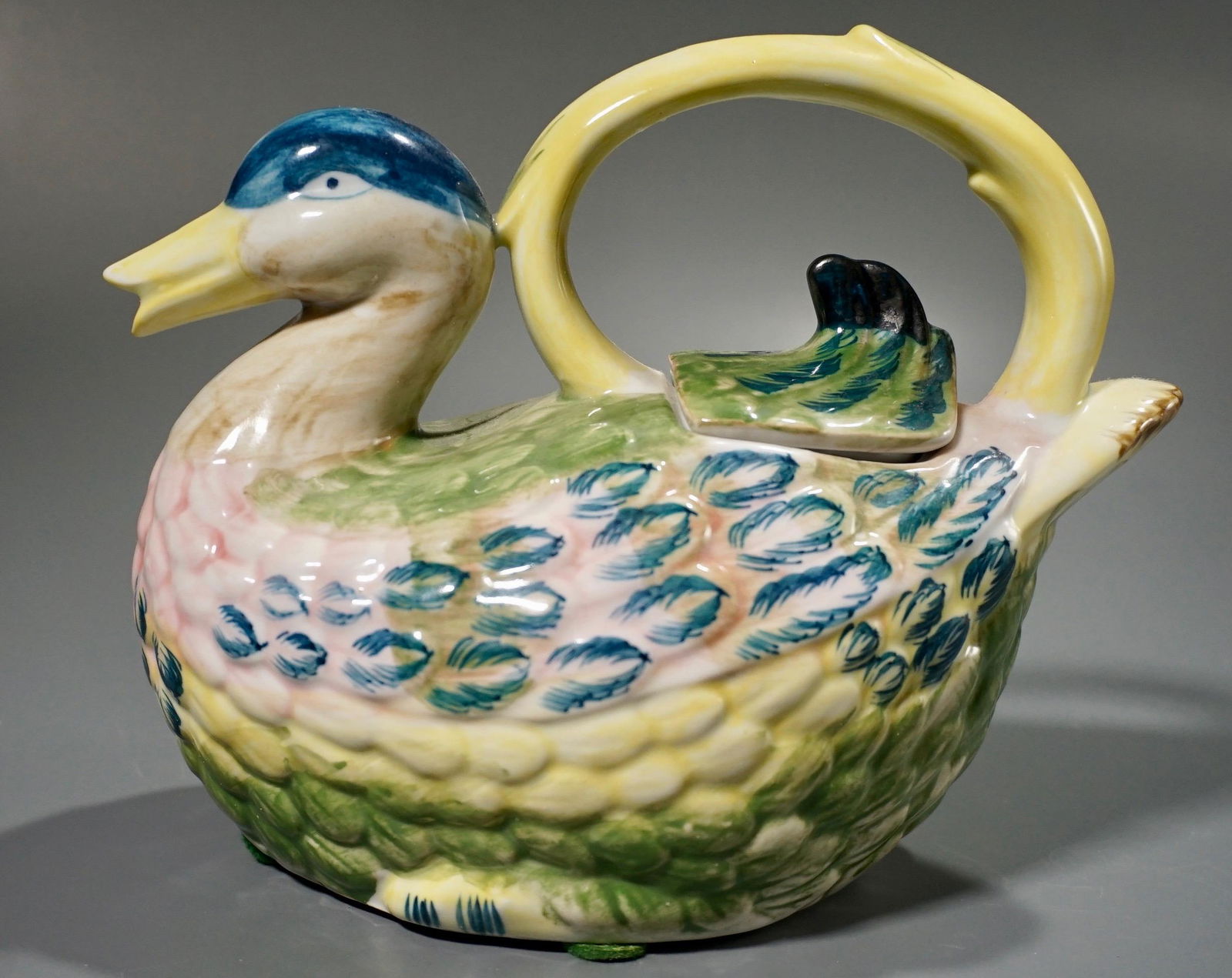 Hand Painted Porcelain Duck Figural Pitcher Teapot (1 of 6)