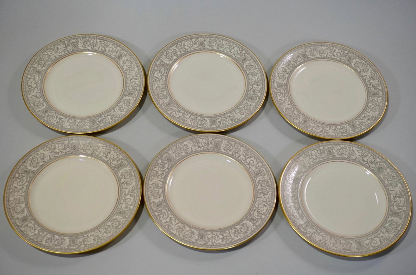Franciscan China Grey Renaissance Plate Lot of 6: Franciscan China Grey Renaissance Plate Lot of 6 Approximately 6 3/8 inches in diameter.