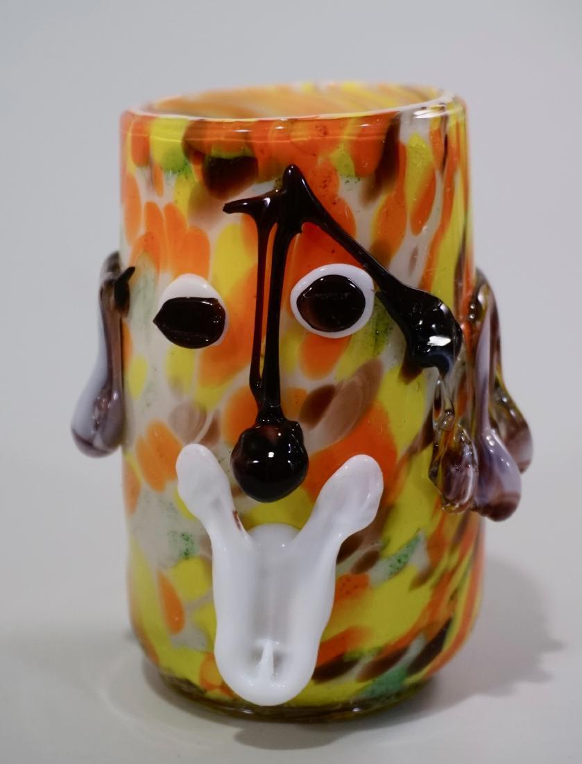 Mid Century Italian Clown Tumbler Vase Pontil Blown Art: Mid Century Italian Clown Tumbler Vase Pontil Blown Art Glass Approximately 4 inches tall.