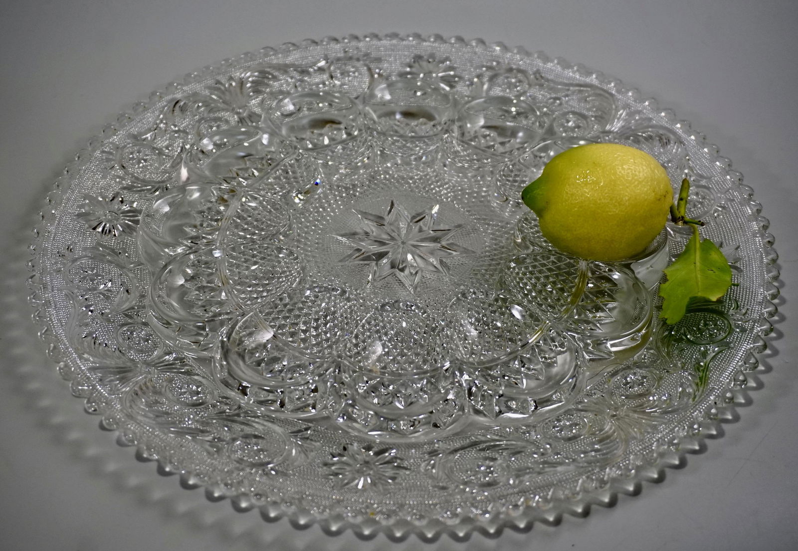 Easter Bread Egg Serving Tray Pressed Glass Deviled Egg (1 of 6)