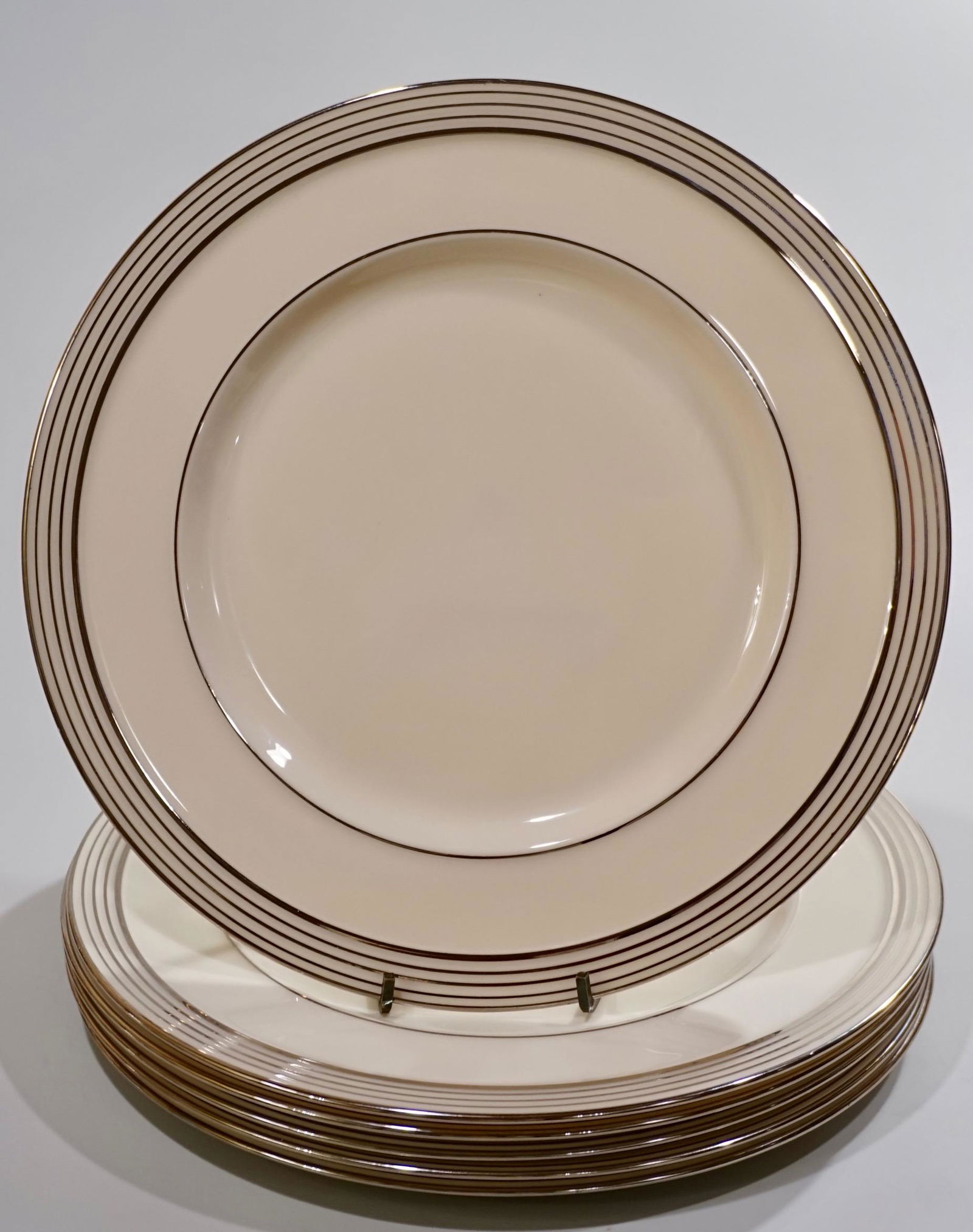 Lenox Rhythm Art Deco Silver Platinum Dinner Plate (1 of 8)