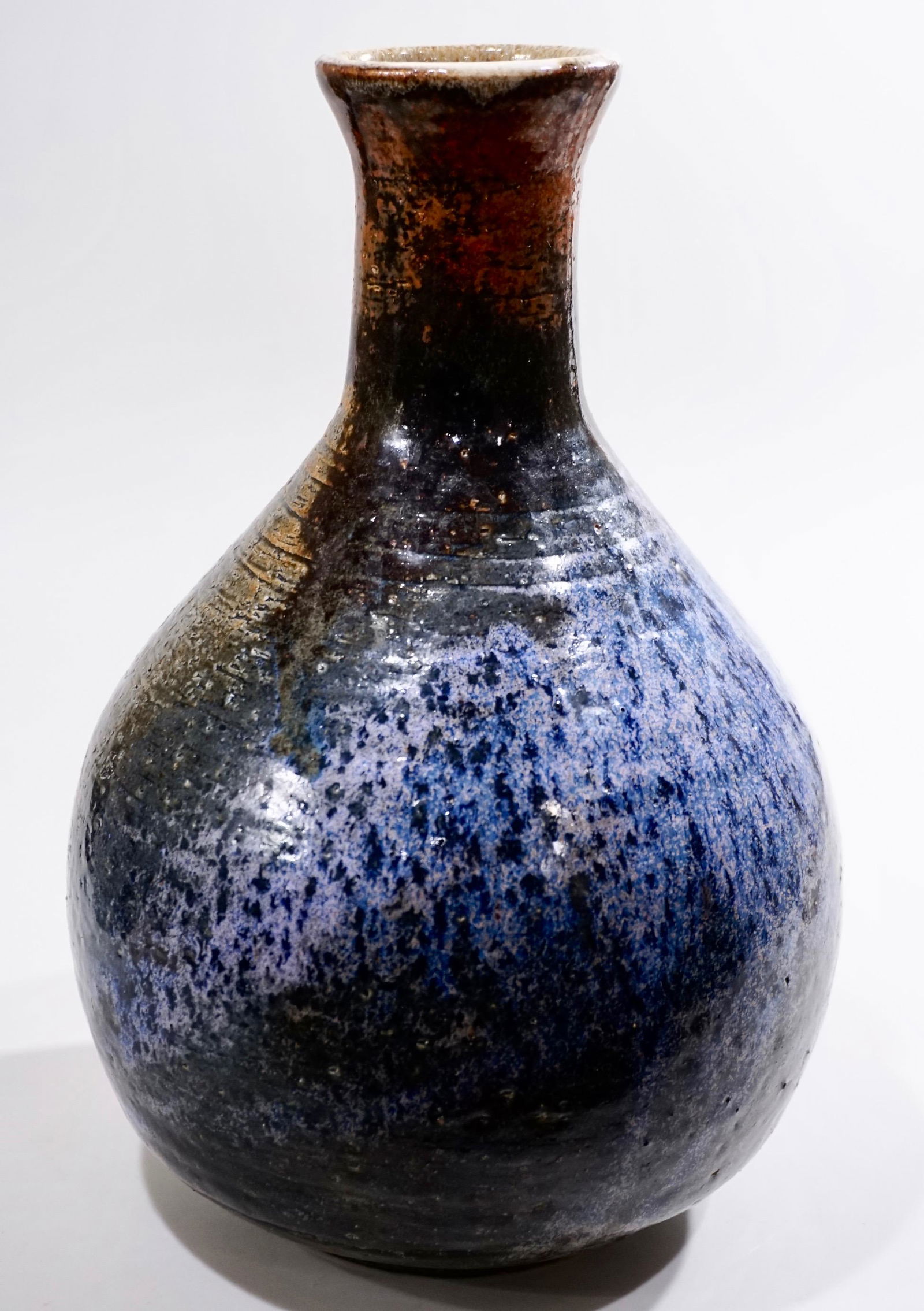 Mid Century Studio Art Pottery Bulbous Vase Artist (1 of 6)