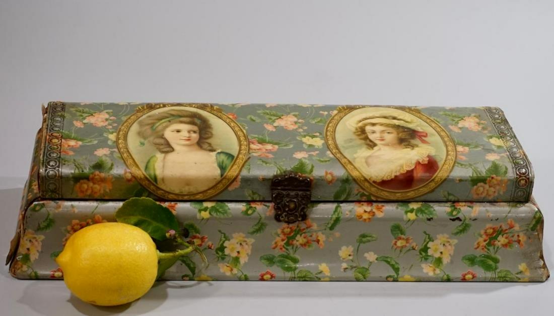 Victorian Celluloid Trinket Vanity Box Beauty Portraits (1 of 4)