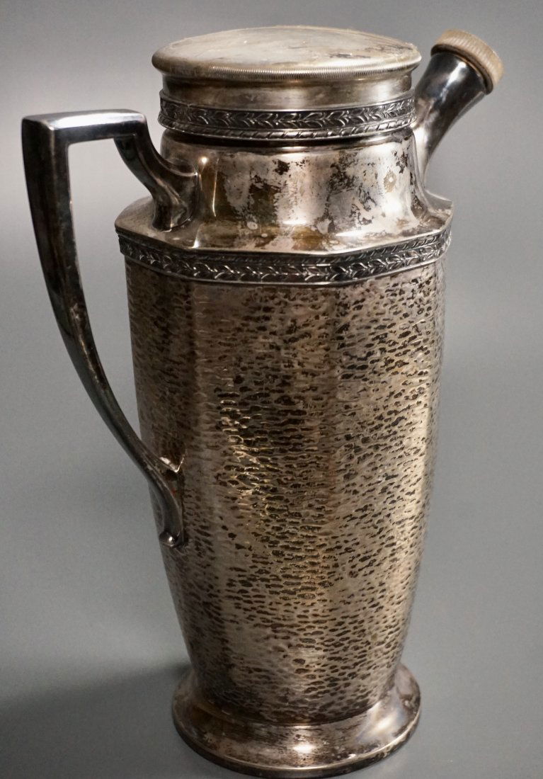 Vintage Art Deco Roman Plate Hammered Martini Shaker (1 of 5)