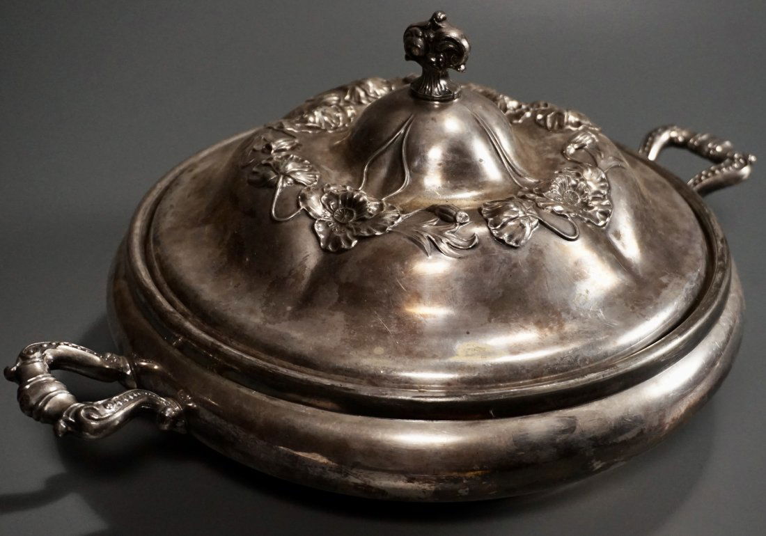 Van Bergh SP Art Nouveau Poppy Quadruple Plate Silver (1 of 6)