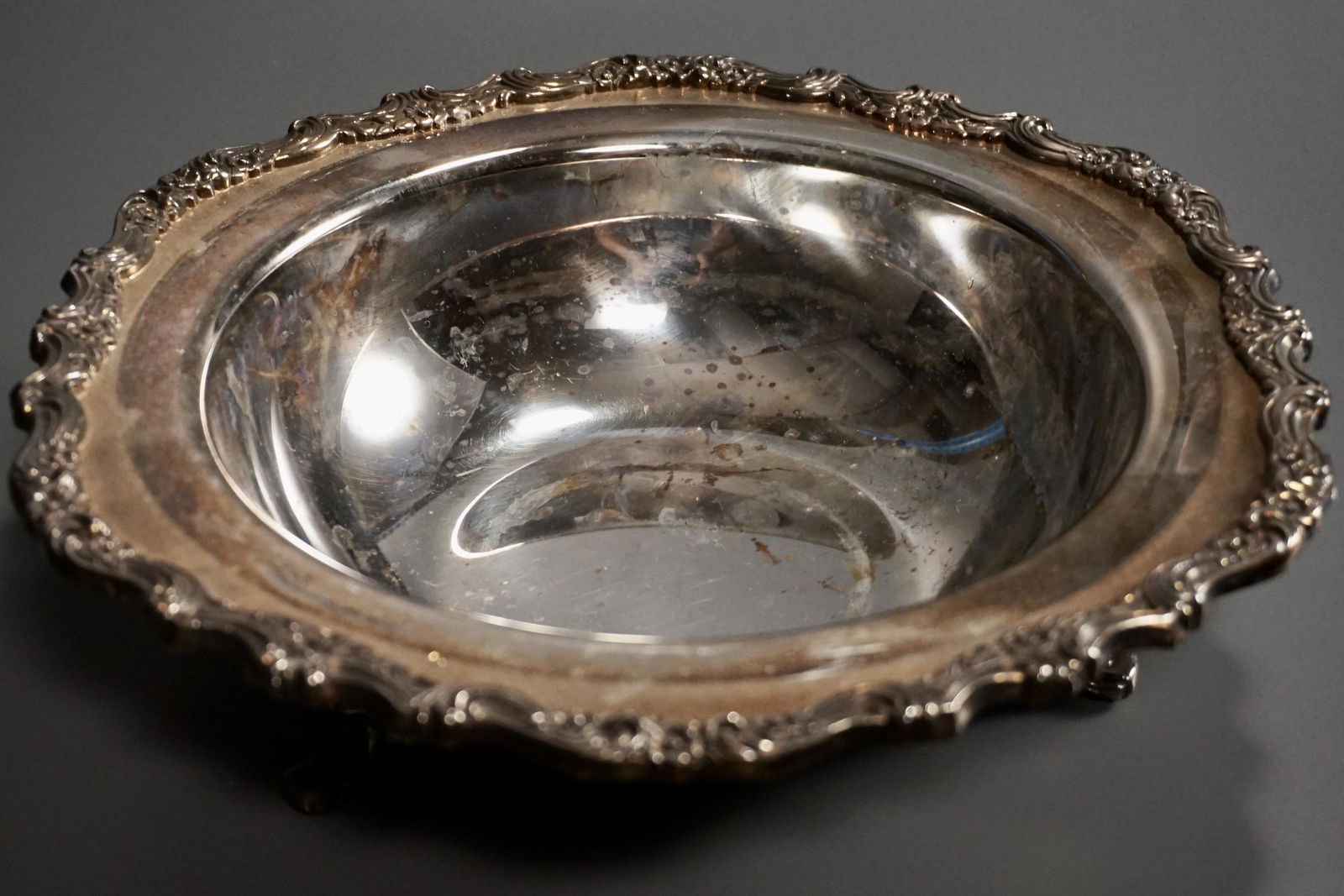 Footed Bowl Webster Wilcox Oneida Heavy Gauge Silver (1 of 4)