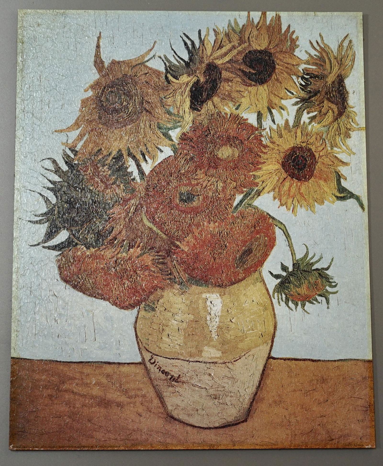 Sunflowers after Vincent Van Gogh Vintage Embossed (1 of 3)