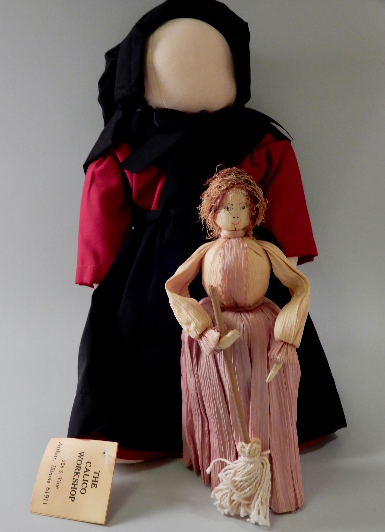 Primitive Folk Cloth and Straw Dolls Lot of 2 (1 of 7)