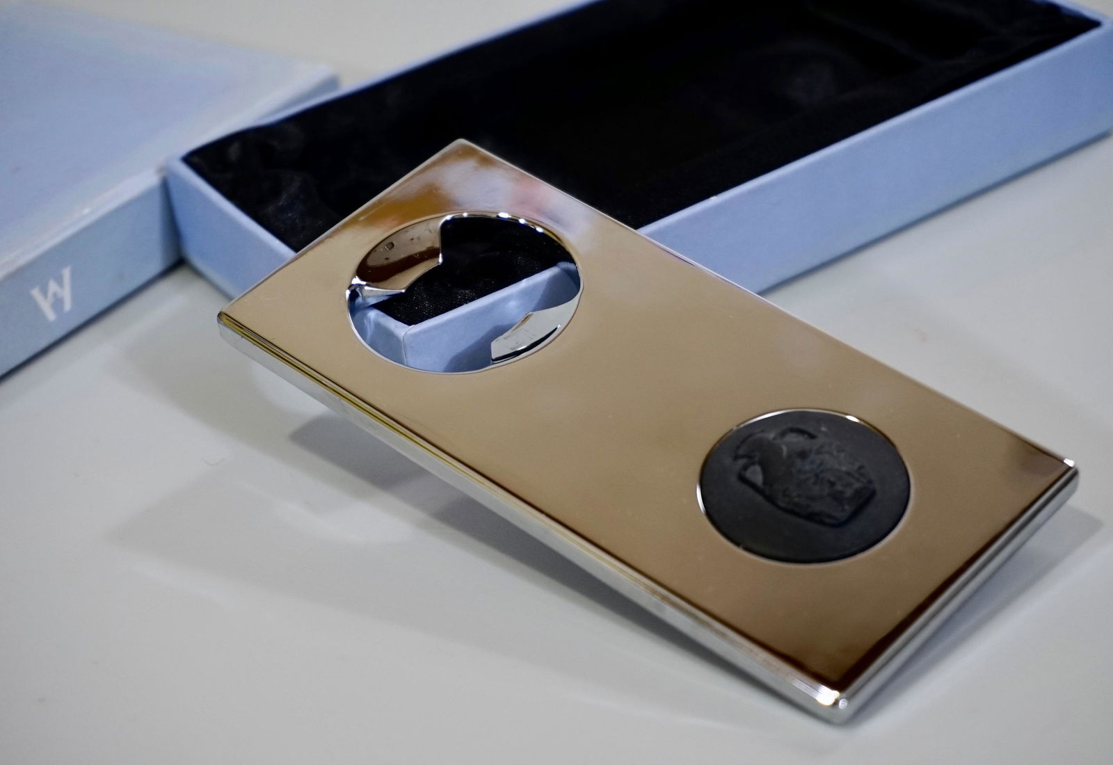 Wedgwood Chrome Bottle Opener Black Basalt Jasper (1 of 7)