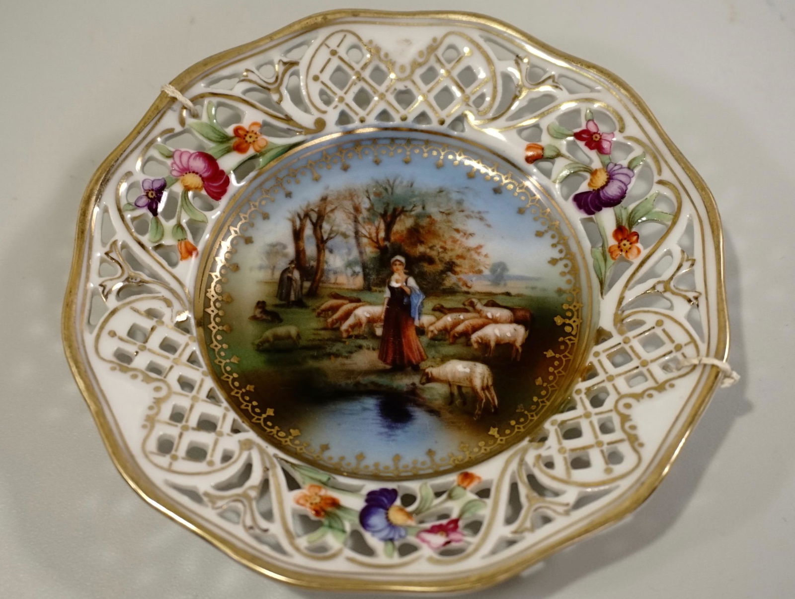 Vintage Dollhouse Size Miniature Plate German Bavaria (1 of 3)