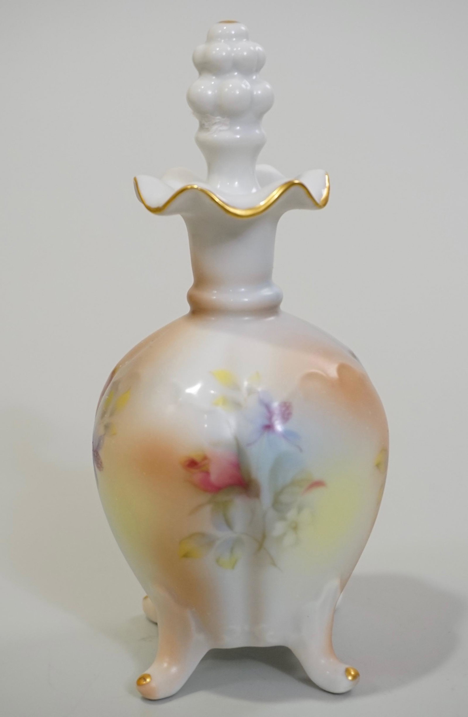 Preston Floyd Angelique Victorian Bone China USA: Preston Floyd Angelique Victorian Bone China USA Perfume Bottle Approximately 6 inches tall.