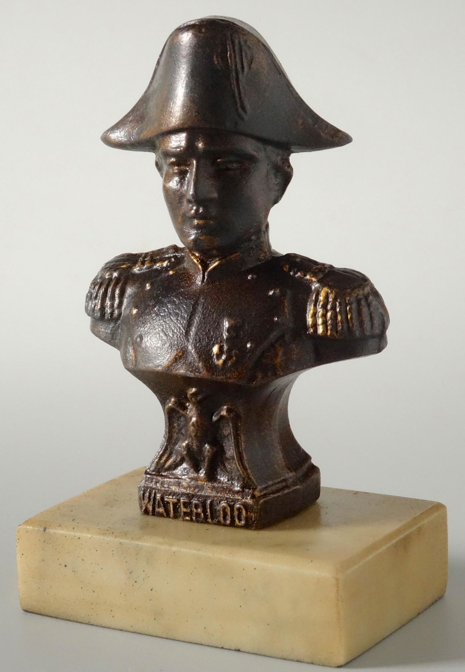 Vintage Spelter Napoleon Bust on Marble Base (1 of 5)