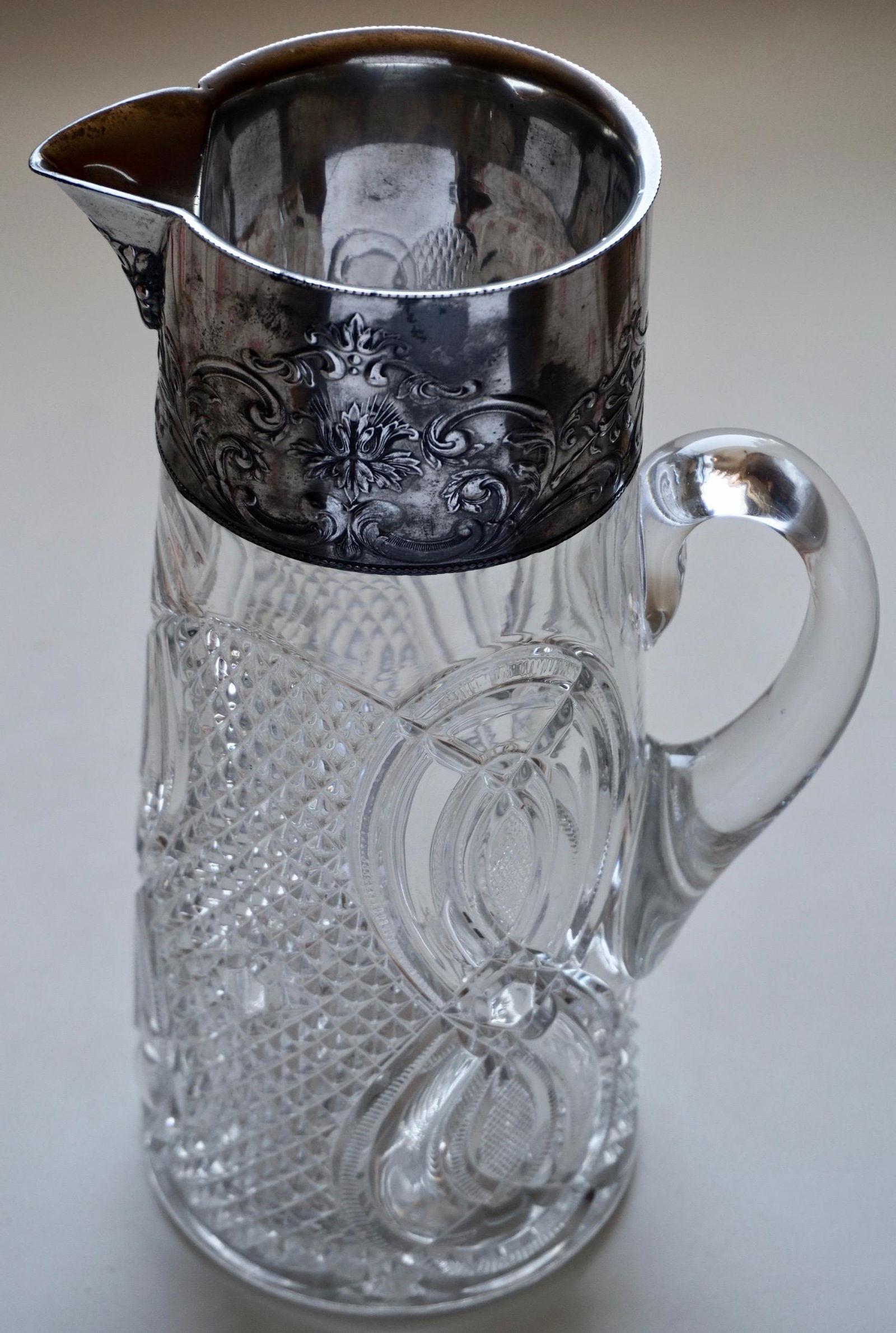 Antique Victorian Pressed Glass Pitcher (1 of 8)