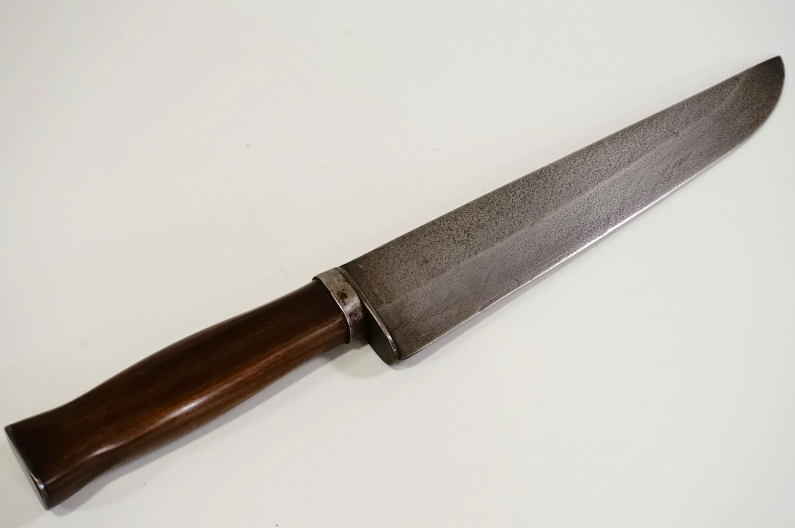 Antique Dirk Knife Hand Forged Thick Blade Wooden (1 of 13)