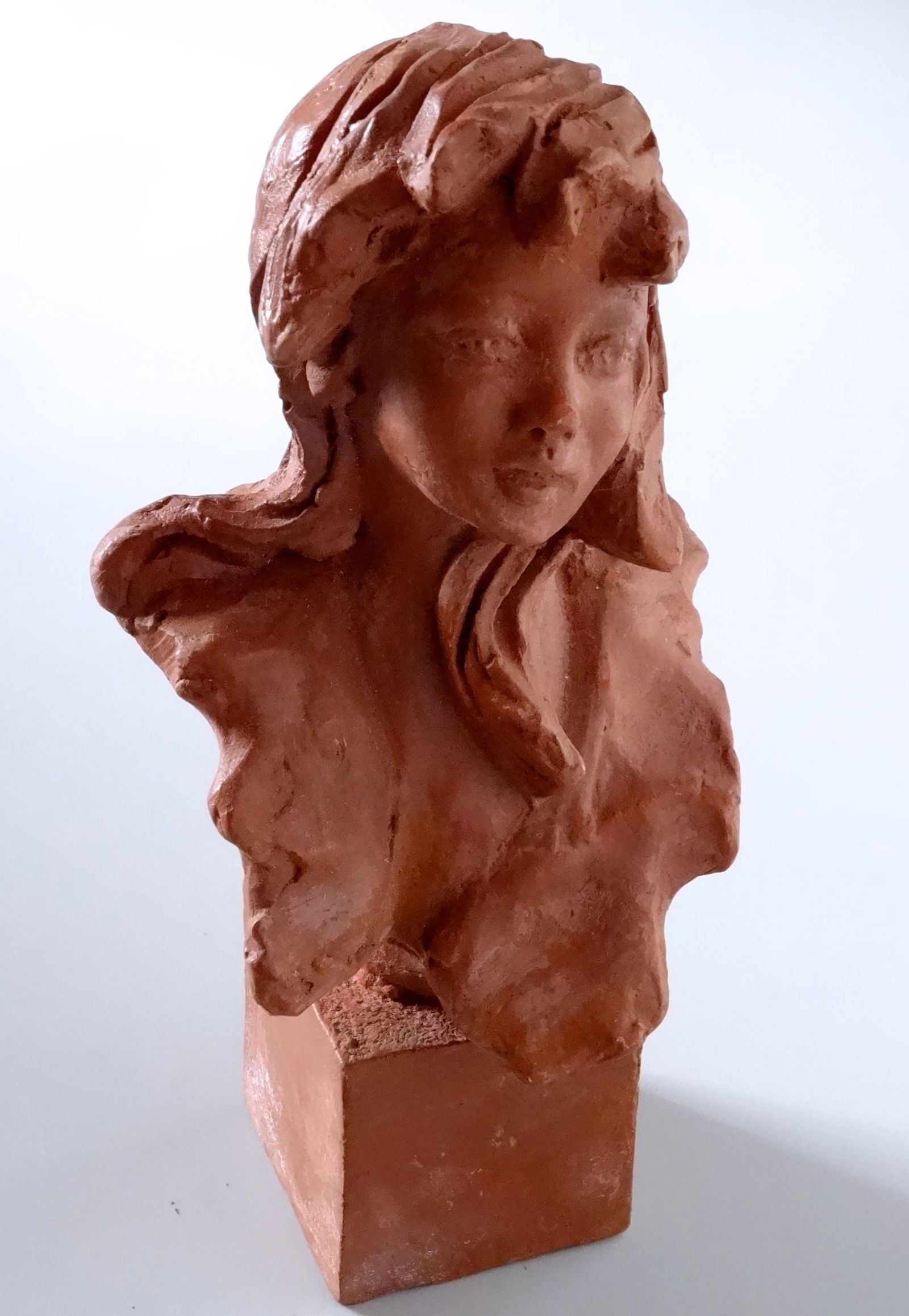 Small Italian Terracotta Bust Artist Signed (1 of 8)