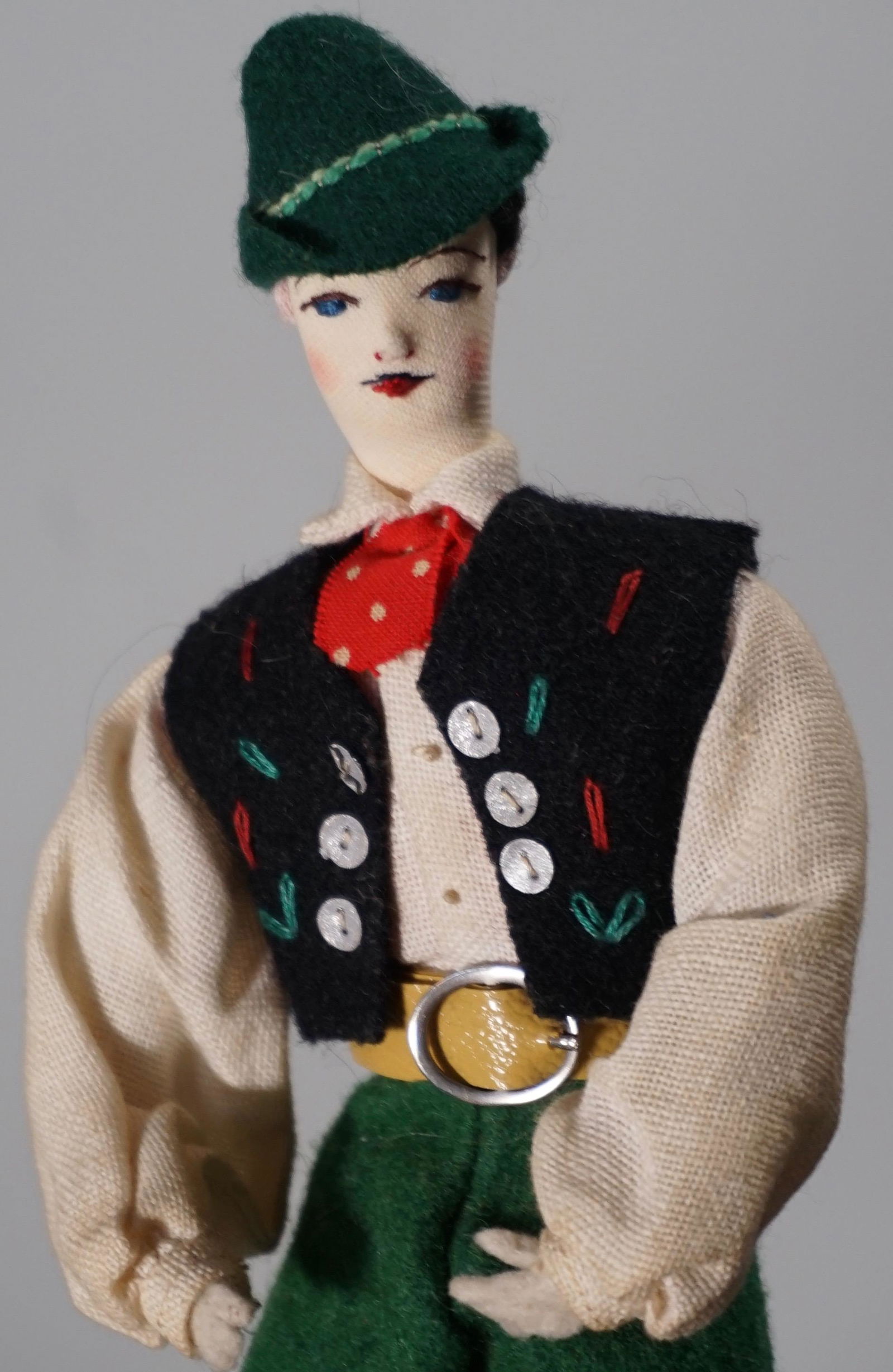 Vintage Folk Black Forest Cloth Doll (1 of 3)