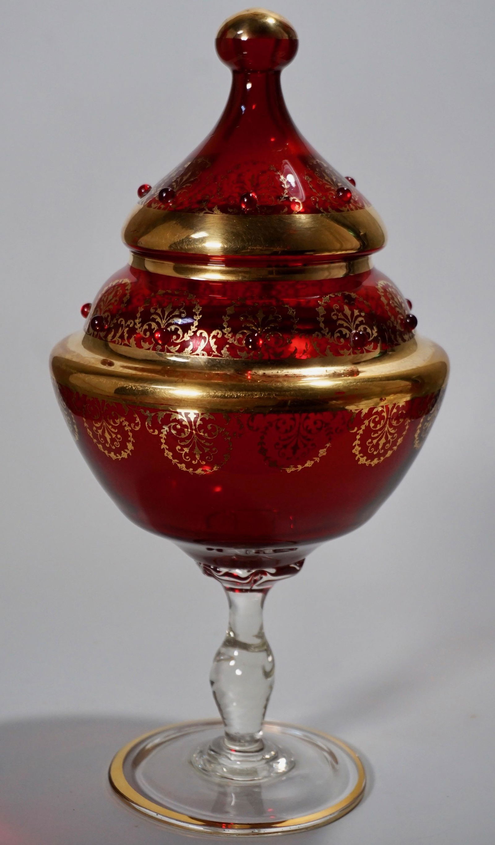 Jeweled Venetian Glass Apothecary Style Globe Display (1 of 6)