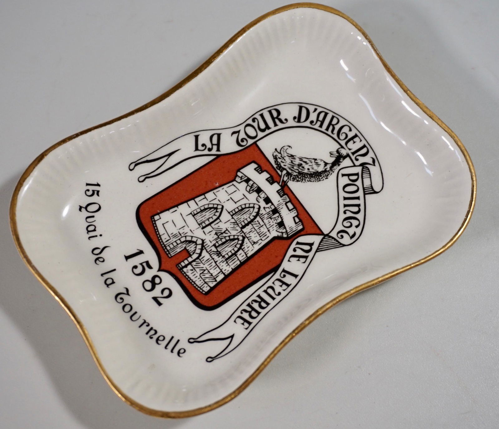 Vintage Longchamp Pottery La Tour d'Argent Ashtray Dish (1 of 3)