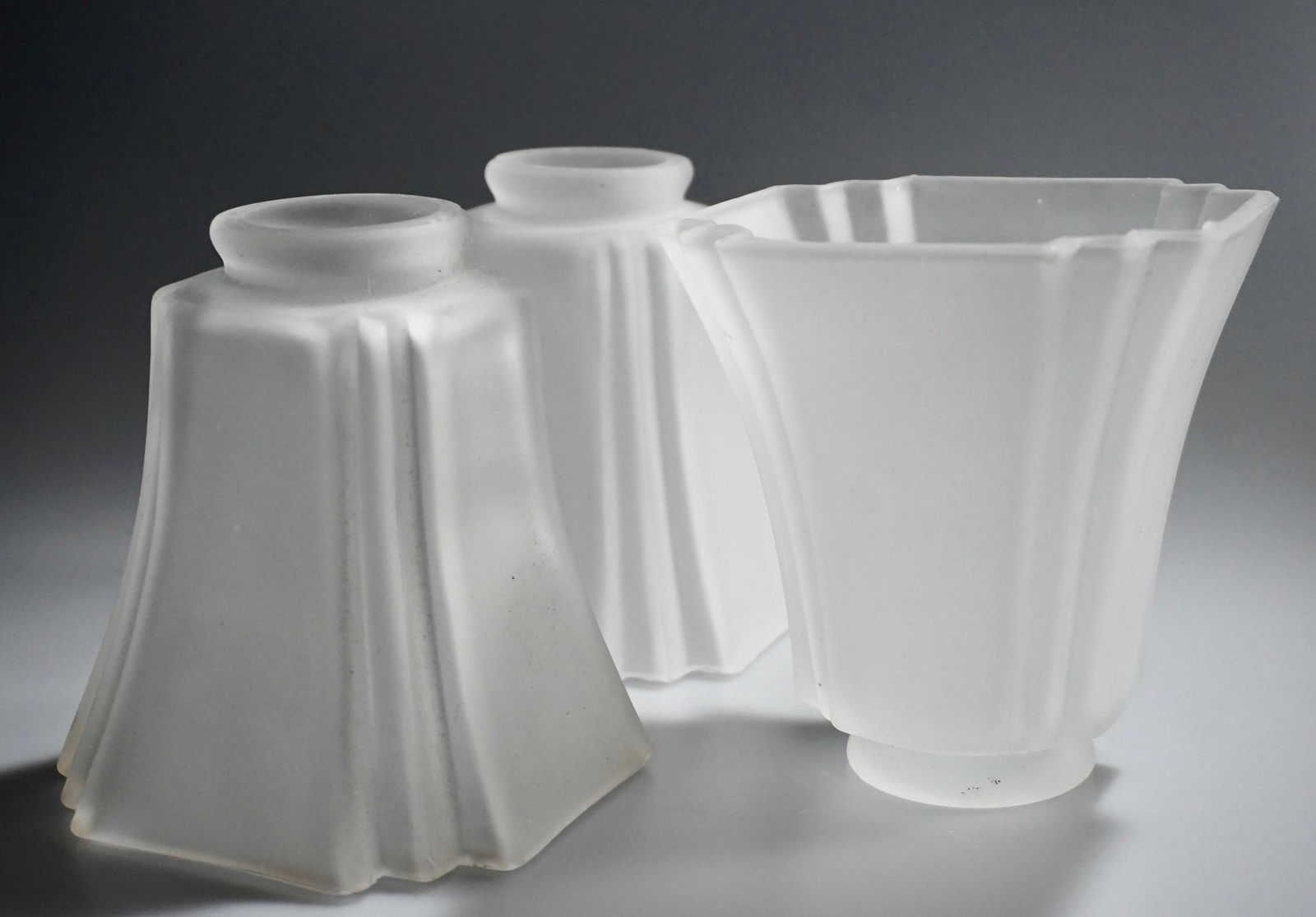 Art Deco Style Replacement Lamp Shades Matte Frosted (1 of 4)