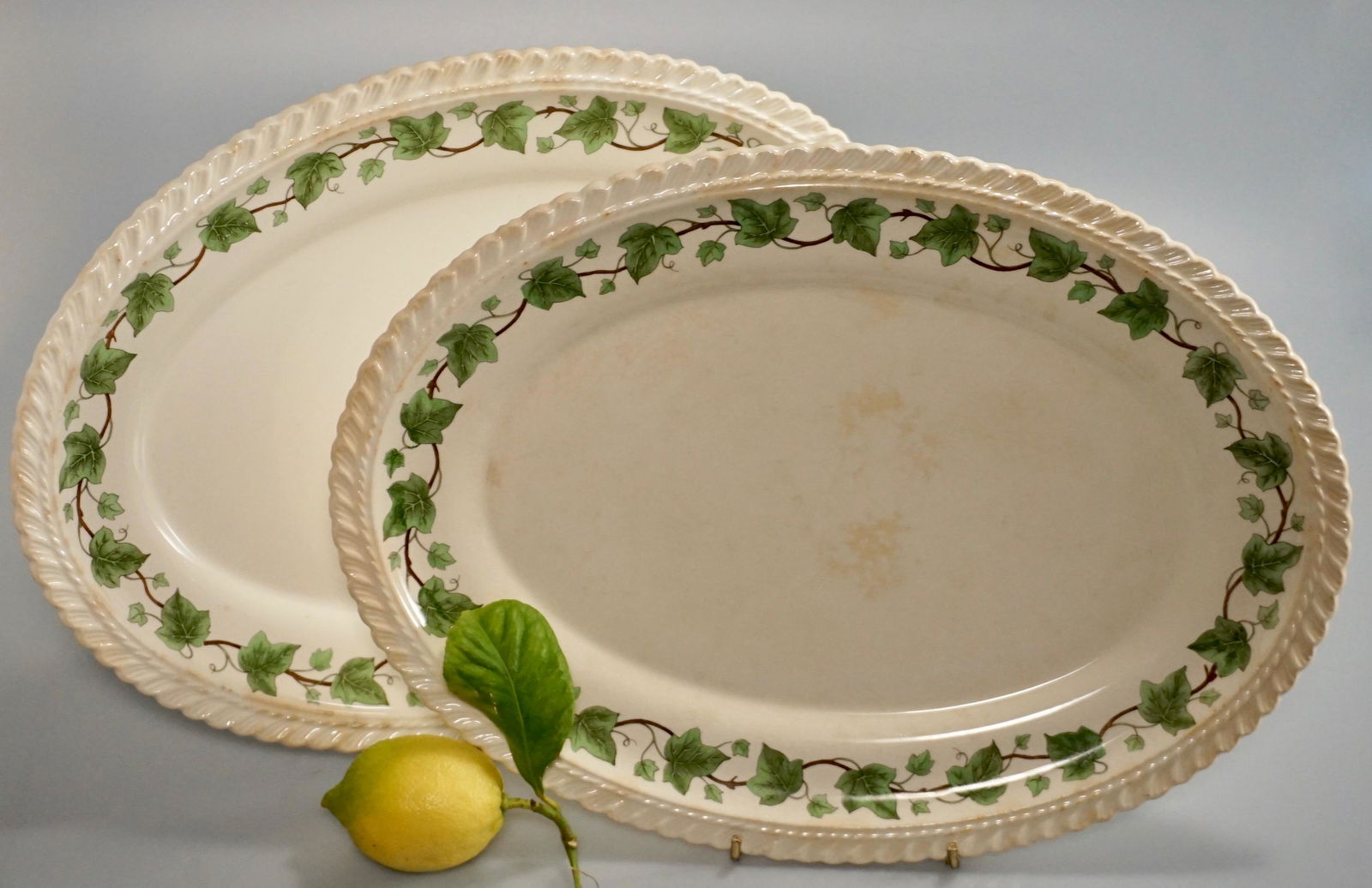 Harker Pottery Royal Gadroon Ivy Pattern Oval Platter (1 of 8)