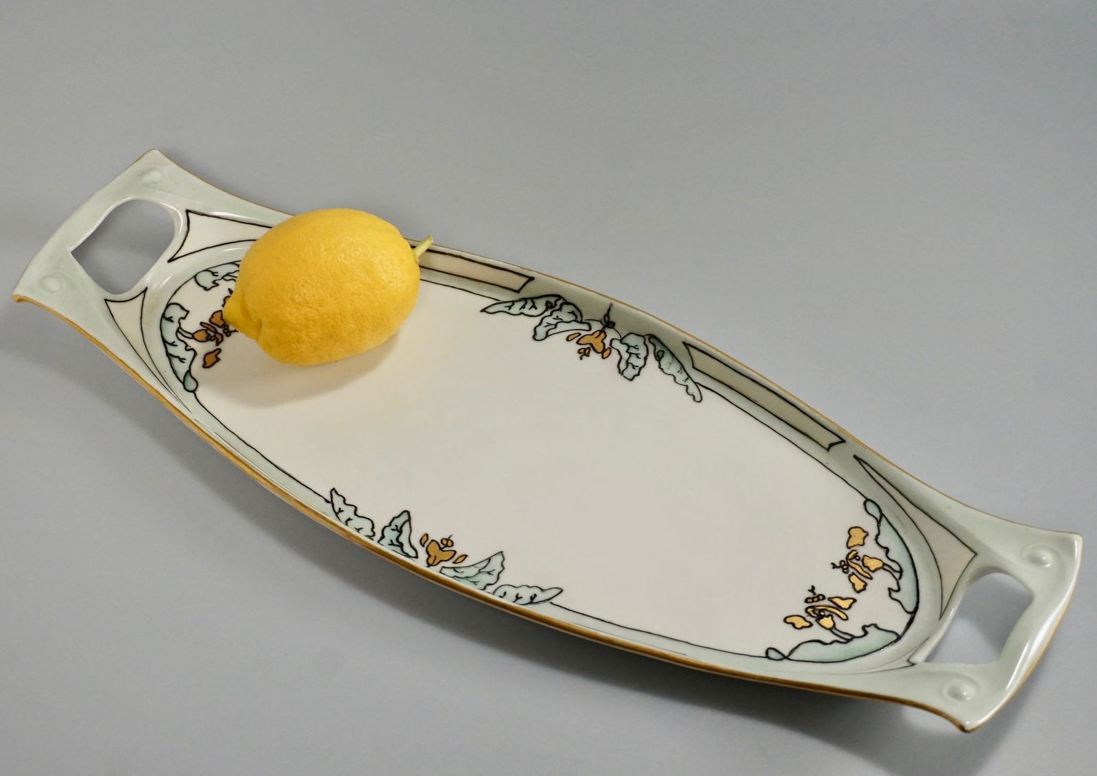 Antique Art Nouveau Hand Painted Porcelain Tray O&EG (1 of 6)