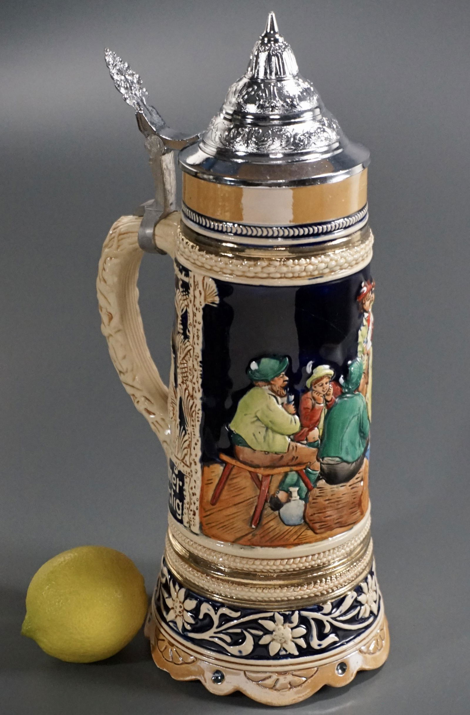 Large German Stoneware Beer Stein (1 of 5)