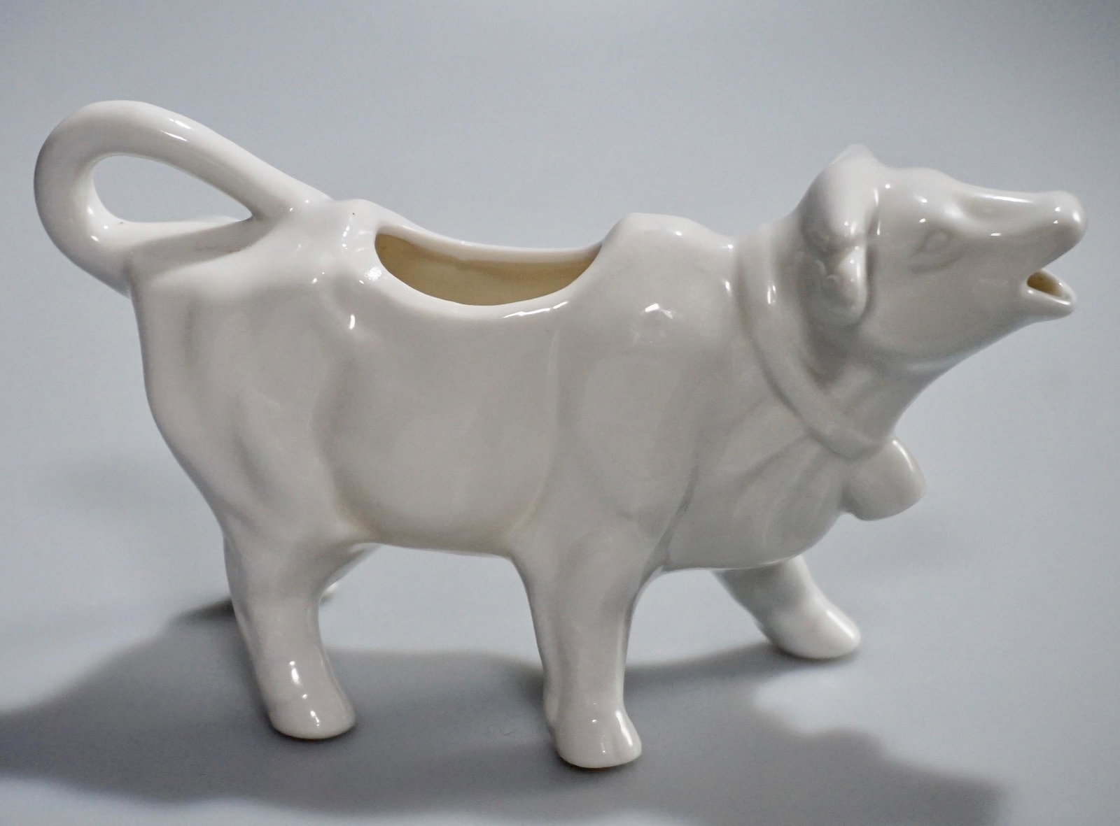White Glaze Cow Figural Creamer (1 of 4)