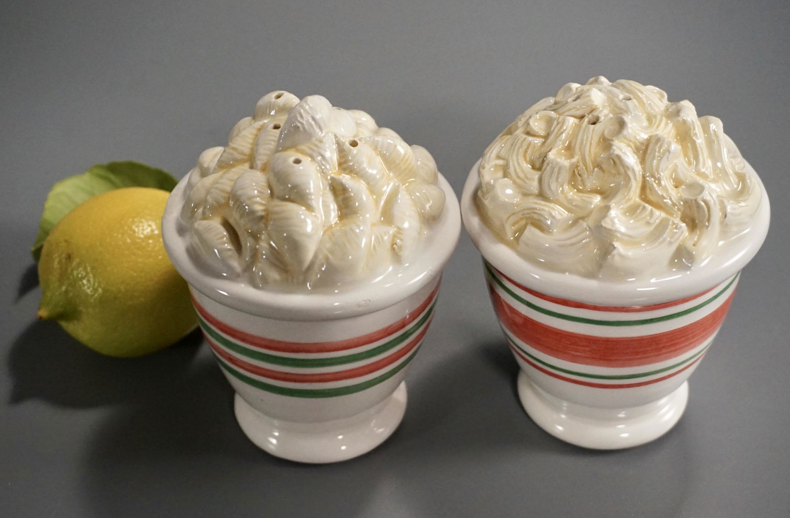 Large Italian Figural Pasta Pot Salt Pepper Shakers (1 of 5)