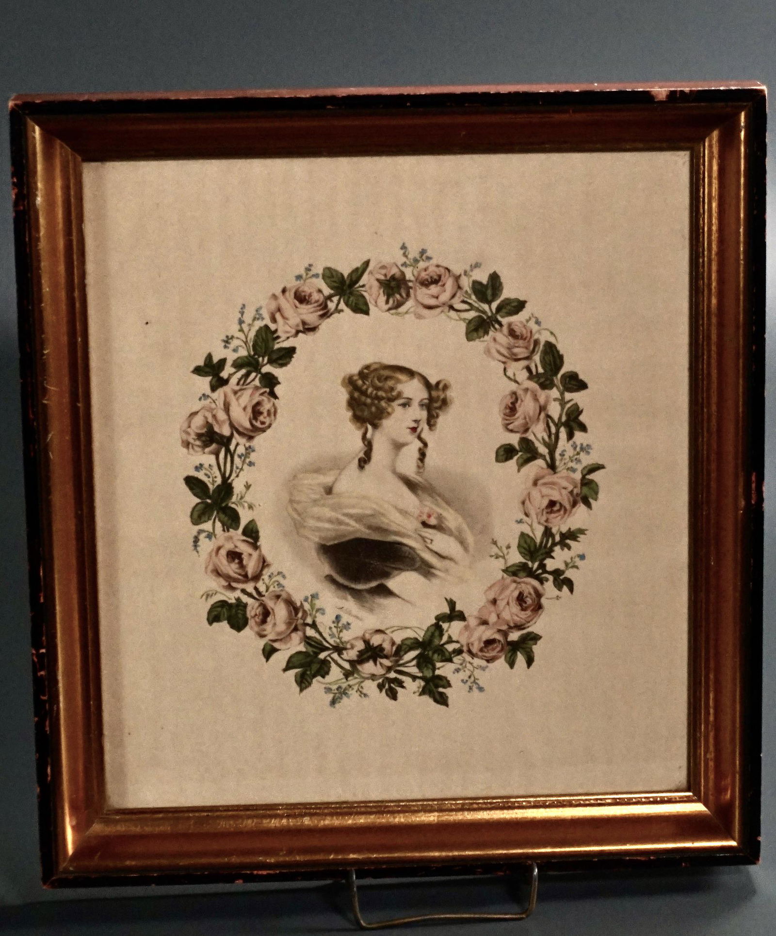 Victorian Hand Colored Fashion Print In Original Frame (1 of 6)
