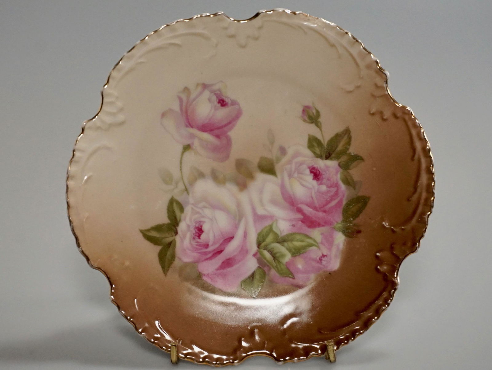 Z.S.& Co Marseille Bavaria Porcelain Roses Plate (1 of 4)