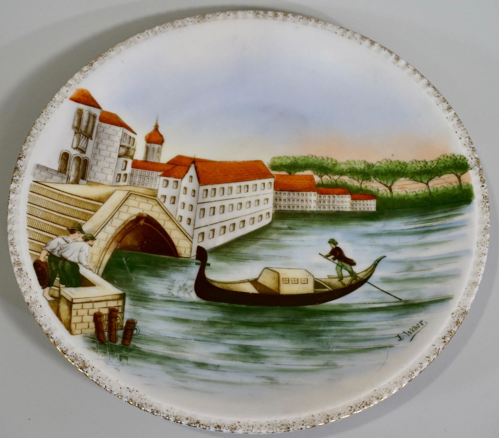 Rare Venetian Gondola Heinrich China H & Co Bavaria (1 of 6)