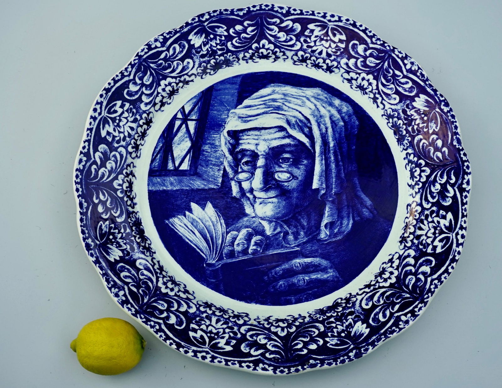 Flow Blue Boch Large Platter Delft Wall Plaque (1 of 5)