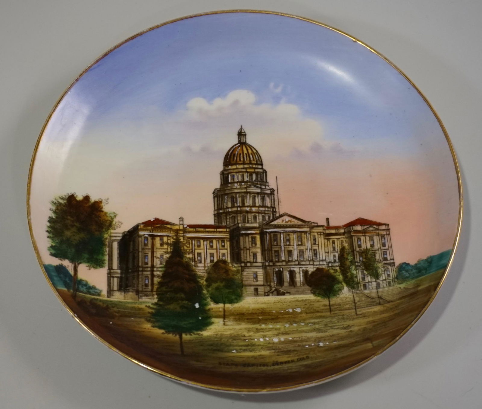 Denver Colorado State Capitol Souvenir Plate c1900 (1 of 6)