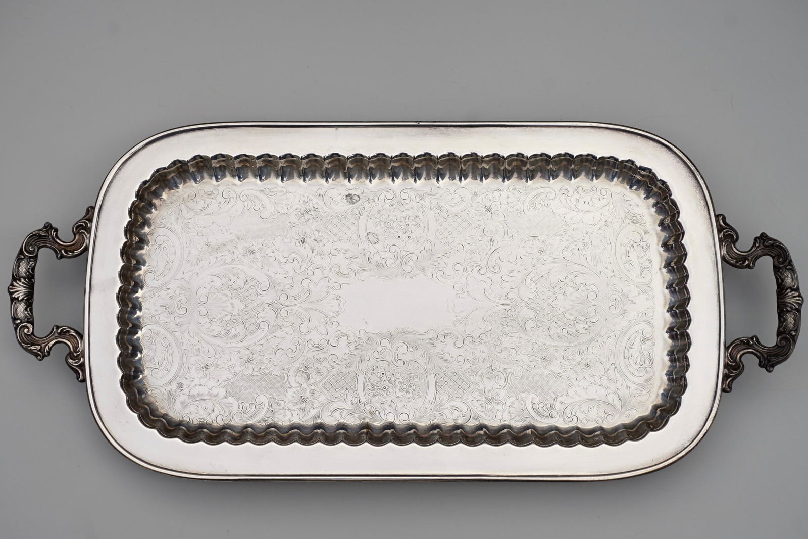 Silver Plated Footed Serving Tray (1 of 5)