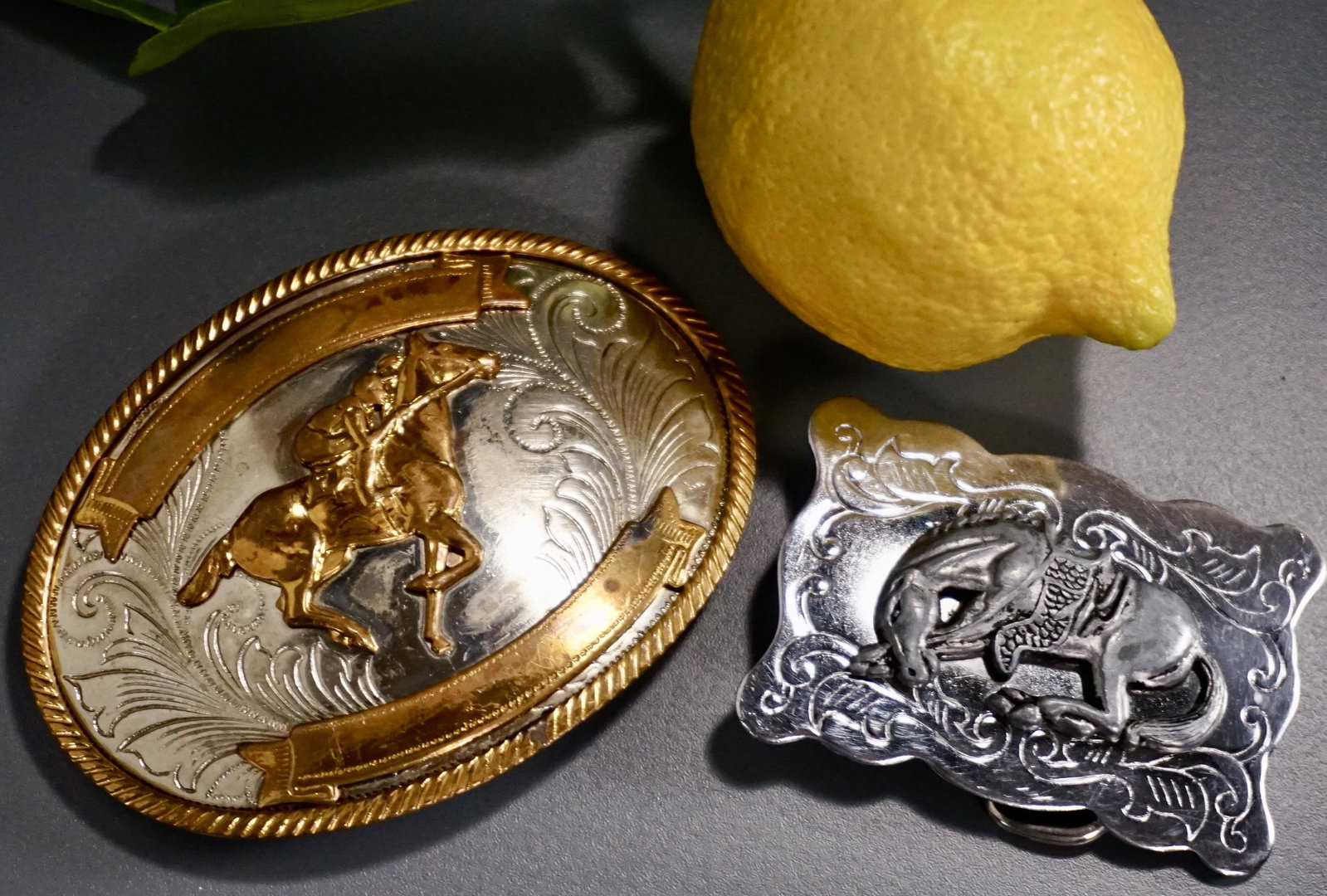 Vintage Bronco Horse Jockey Equestrian Style Belt: Vintage Bronco Horse Jockey Equestrian Style Belt Buckle Approximately 3 3/4 x 2 11/16 and 2 5/8 x 1 3/4 inches.