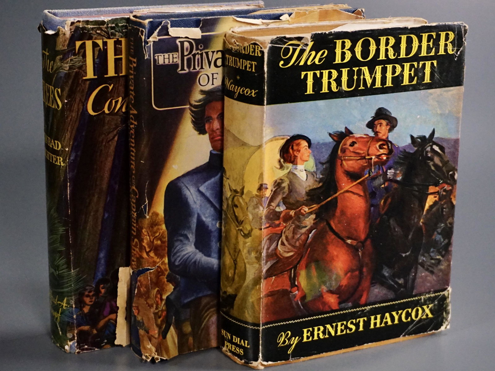 Vintage Books The Trees Conrad Richter Alfred A Knopf: Vintage Books The Trees Conrad Richter Alfred A Knopf New York 1940; The Border Trumpet by Ernest Haycox Boston Little, Brown and Company 1939; Private Adventure of Captain Shaw by Edith Shay and Kath