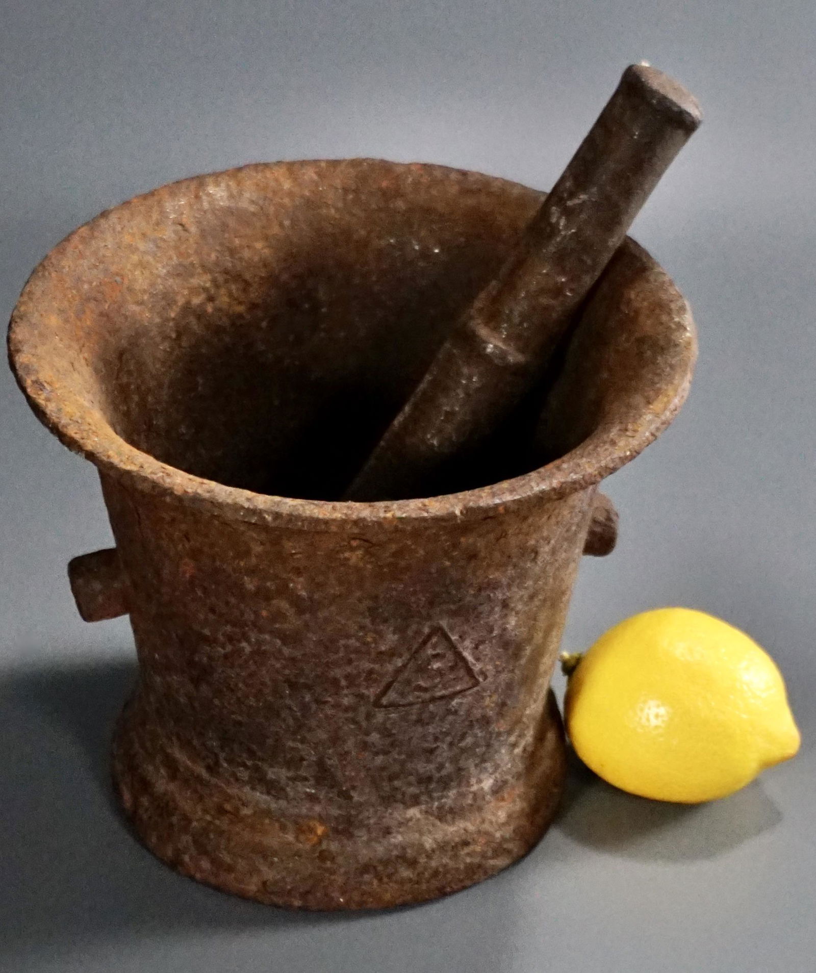 Antique Cast Iron Pestle and Mortar (1 of 6)