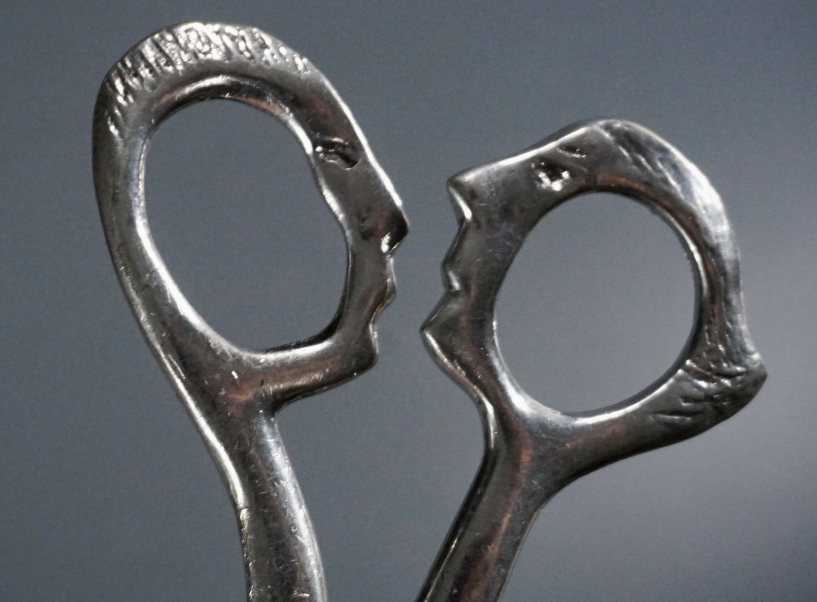 Kissing Scissors: Kissing Scissors Approximately 5 1/2 x 2 3/4 inches.