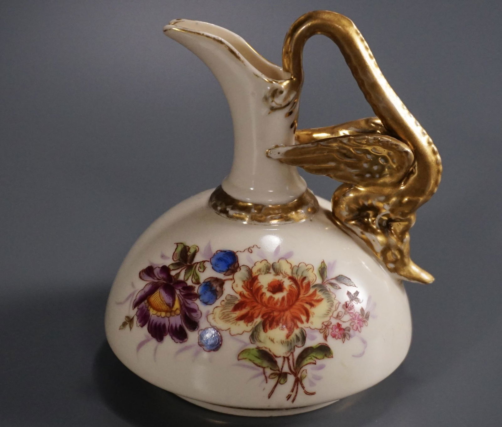 Small Renaissance Revival Ceramic Vessel Dragon Handle (1 of 6)