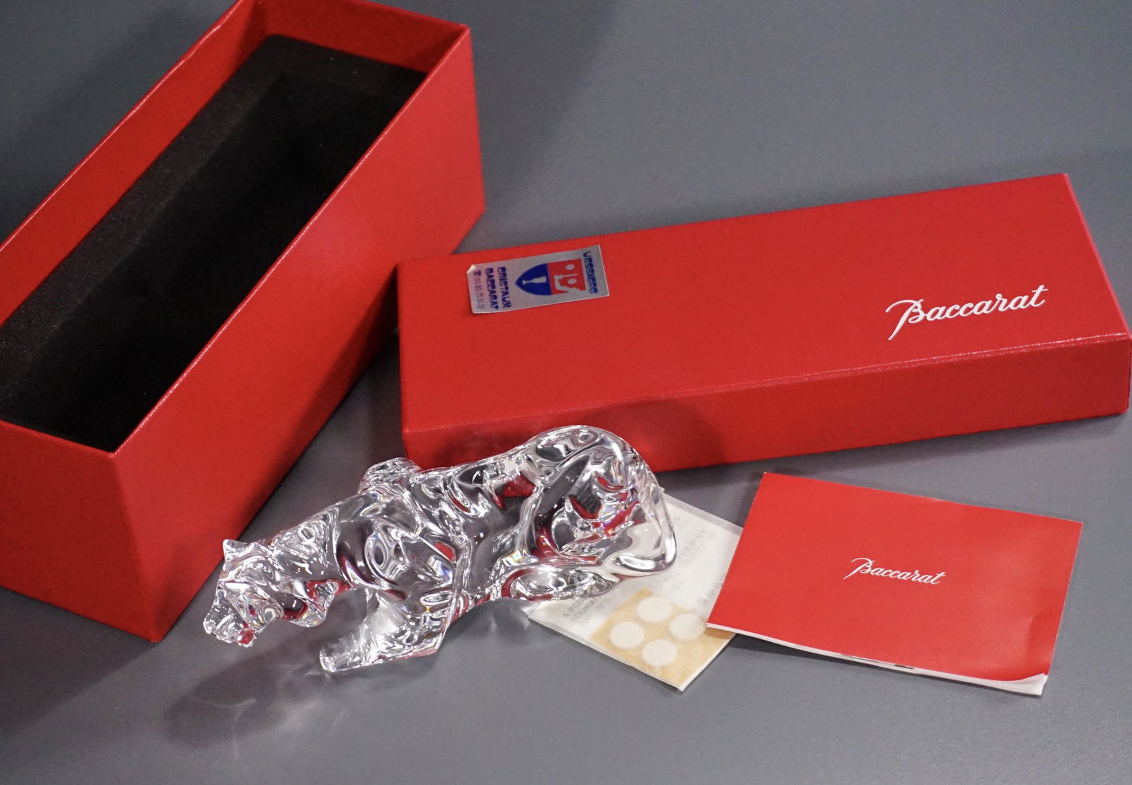 Baccarat Crystal Tiger Figurine Paperweight (1 of 8)