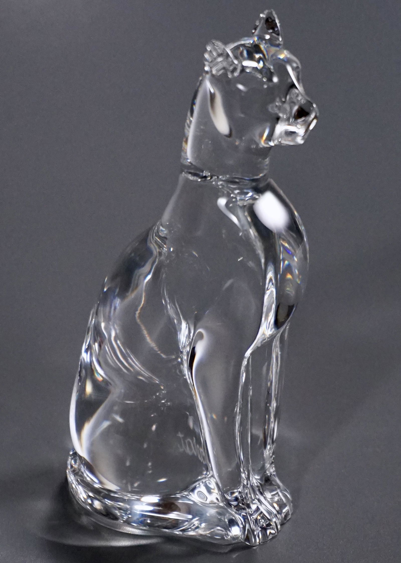Baccarat Crystal Sitting Egyptian Cat Paperweight (1 of 8)