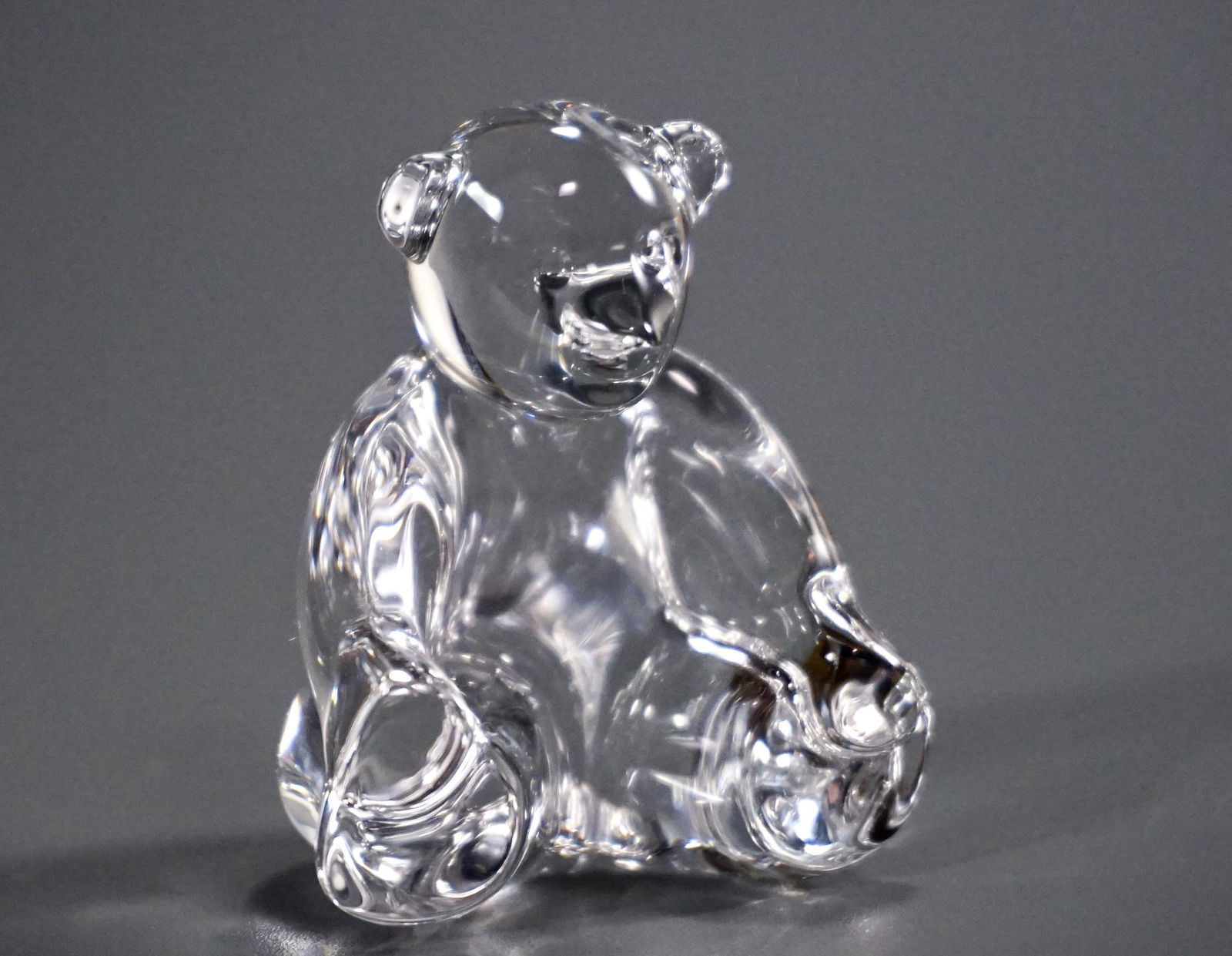 Baccarat Crystal Rocking Spinning Teddy Bear