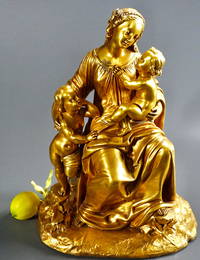 Ormolu Gilded Bronze Sculpture Madonna and Child with