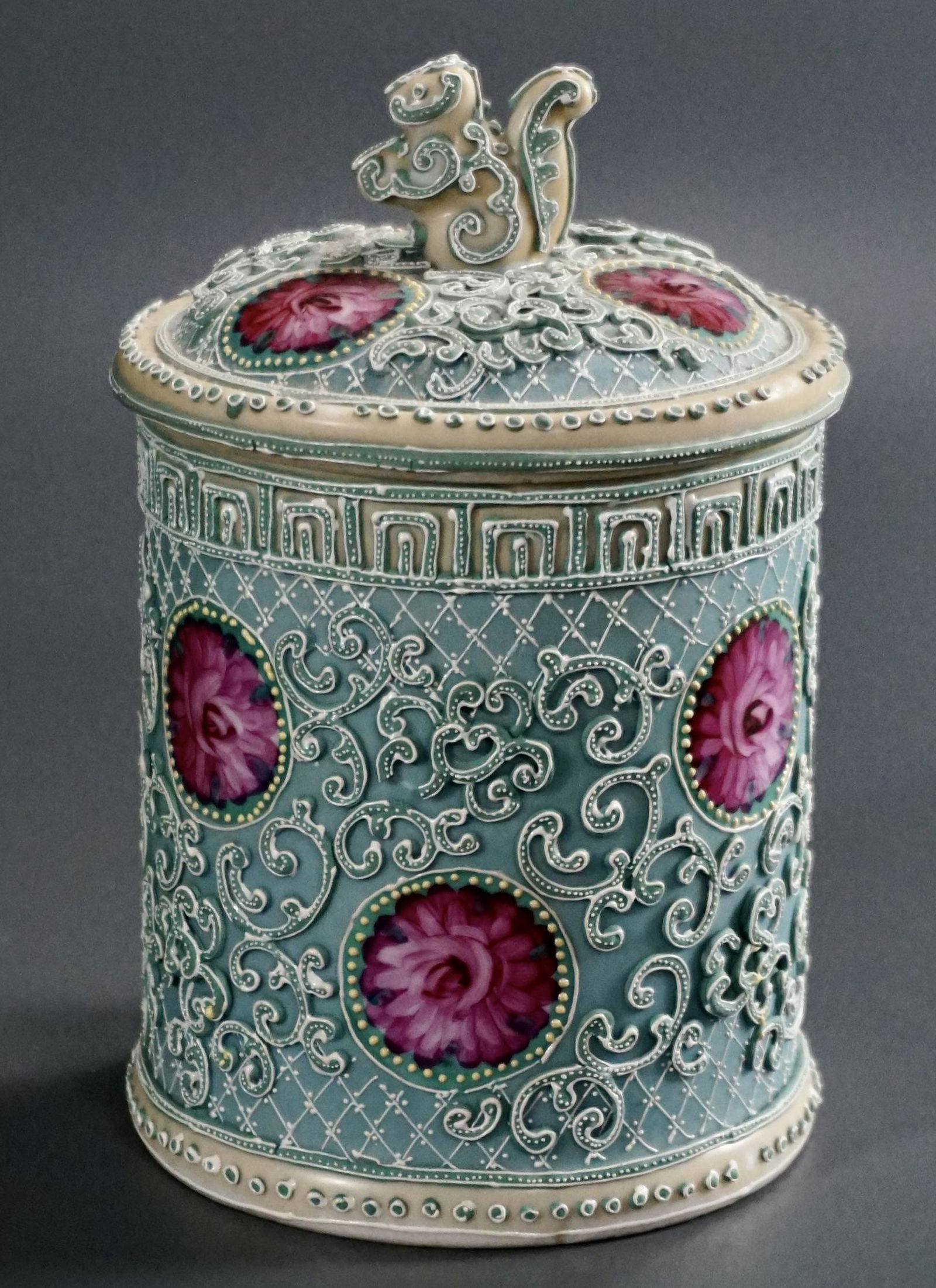 Nippon Moriage Porcelain Cigar Humidor Tobacco Jar (1 of 8)