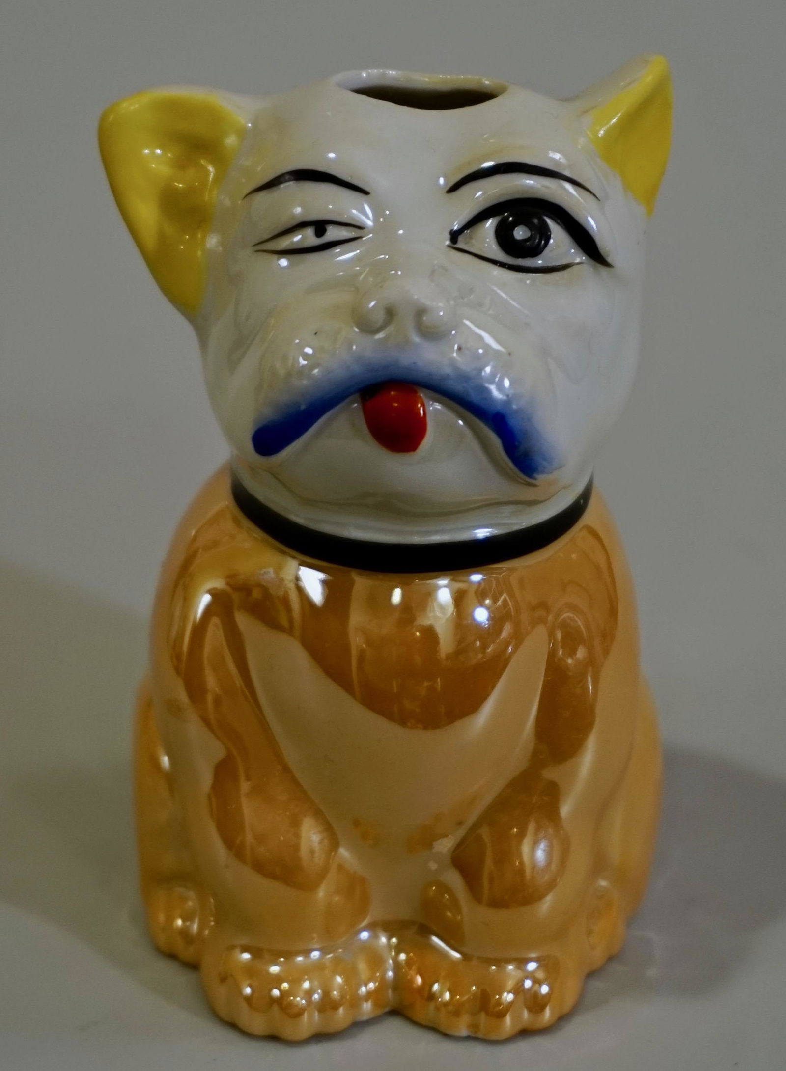 Vintage Lustreware Figural Toothbrush Holder Winking (1 of 6)