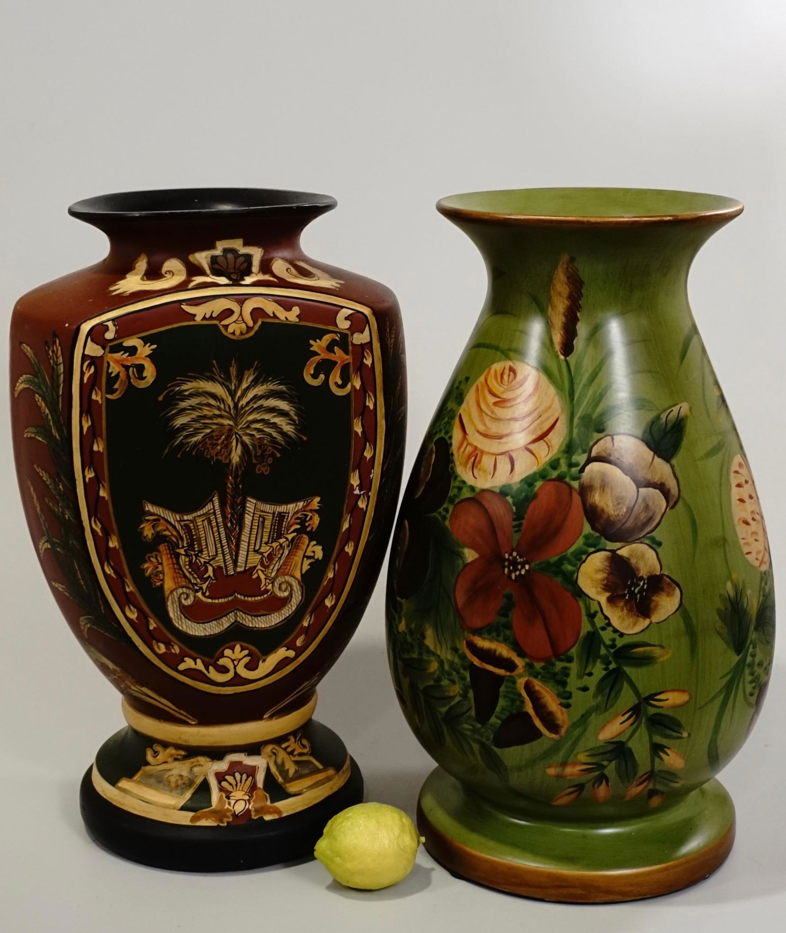 2 Large Ceramic Vases Hand Painted Modern Decorations (1 of 9)