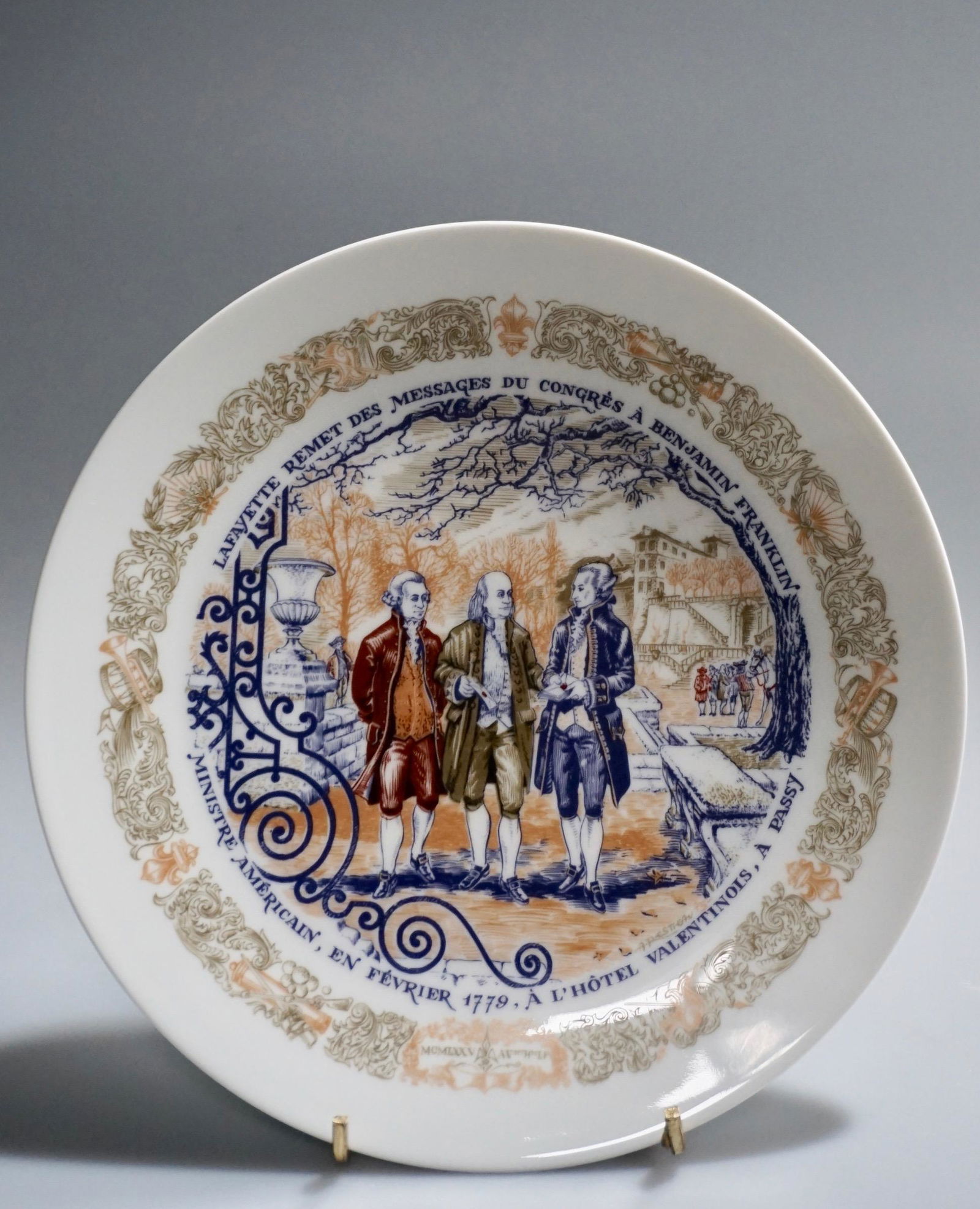 Limoges Porcelain Lafayette Legacy Franklin Collectible (1 of 4)