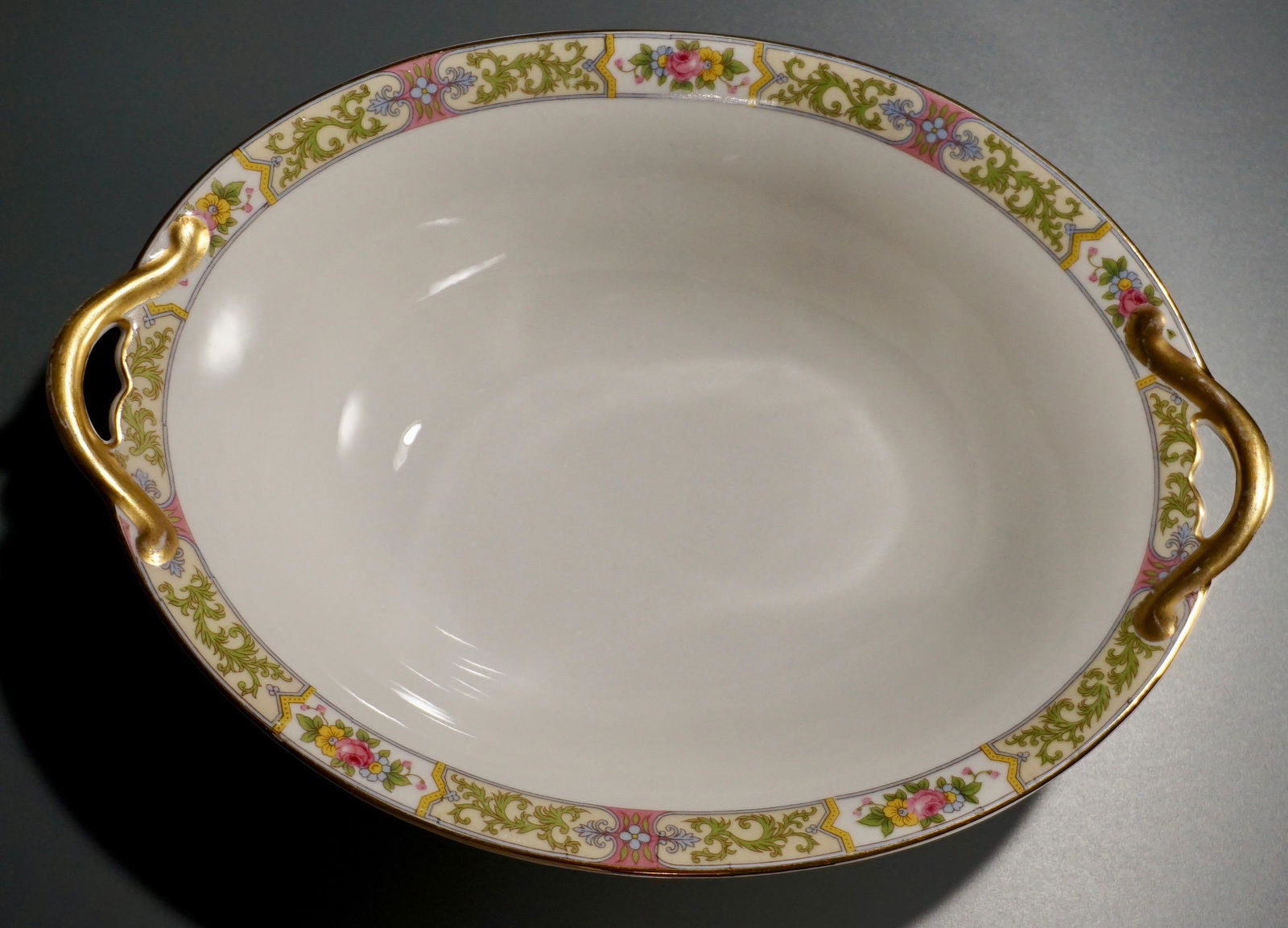 Noritake Porcelain Oval Serving Dish with Handles (1 of 6)
