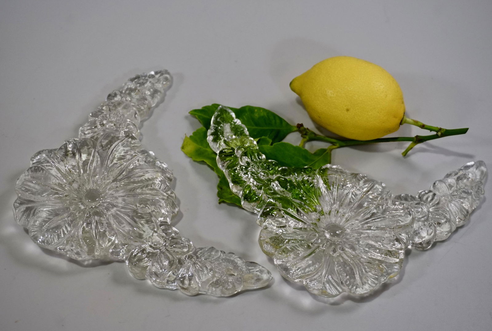 Vintage Art Deco Molded Glass Light Fixture Parts (1 of 5)